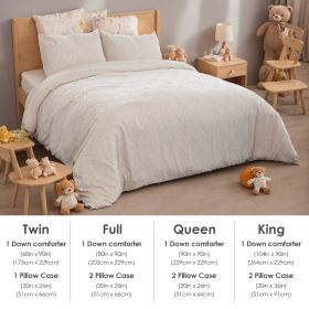 Bohemian Style Quilt Cover Set, Cut Flower Quilt Cover,  Tufted Quilt Cover Three-piece Set, One Quilt Cover And Two Pillowcases,  Washable And Machin (Option: 263cmX229cm)