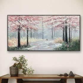 Hand Painted Oil Painting Blooming Colorful Tree On Canvas Abstract Plant Floral oil Painting Tree Landscape Bohemian Style Wall Deco Large Wall Art H (style: 1, size: 90x120cm)