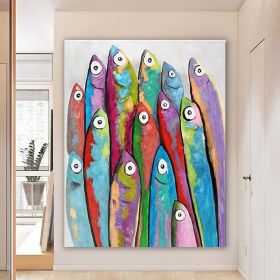 Handmade Oil Painting Canvas Wall Art Decoration Modern Animal Colourful Elephant Home Entryway Living Room Bedroom Luxurious Decoration Painting (style: 2, size: 100x150cm)