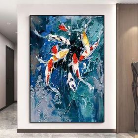 Handmade Oil Painting Canvas Wall Art Decoration Modern Animal Colourful Elephant Home Entryway Living Room Bedroom Luxurious Decoration Painting (style: 3, size: 50x70cm)