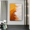 Handmade Oil Painting Abstract Oil Painting on Canvas Warm Tones Colors Thick Textures Capturing the Essence of a Sandy Beach and White Waves Original
