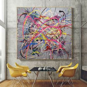 Original Oversize Acrylic Painting Large Oli Painting Art Colorful Hand Painted Abstract Paint Canvas (style: 1, size: 120x120cm)