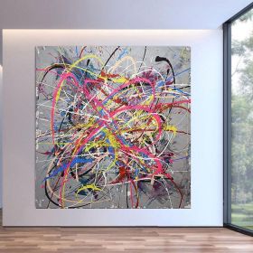 Original Oversize Acrylic Painting Large Oli Painting Art Colorful Hand Painted Abstract Paint Canvas (style: 1, size: 140x140cm)