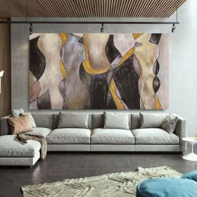 Original Acrylic Oli Painting Large Picture Canvas Art Oversize Handpaint Acrylic Painting Canvas Abstract (style: 1, size: 90x130cm)