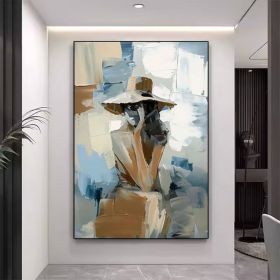 Ladies on holiday oil on canvas Set of 2 female Wabi sabi Wall Art Woman Painting Set of 2 Woman Modern wall art Woman Painting Unique gift (style: 1, size: 70x100cm)