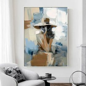 Ladies on holiday oil on canvas Set of 2 female Wabi sabi Wall Art Woman Painting Set of 2 Woman Modern wall art Woman Painting Unique gift (style: 1, size: 50x70cm)