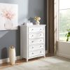 Modern 5 Drawers Dresser 5 Drawers Cabinet,Chest of Drawers Closet Organizers and Storage Clothes Storage Drawers Cabinet for Living Room, Farmhouse D