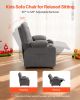 VEVOR Kids Reclining Chair, Toddler Recliner with Cup Holders and Pockets, 107Â° to 126Â° Adjustable Backrest