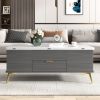 Modern Lift Top Coffee Table Multi Functional Table with Drawers