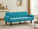Solid Color Tufetd Sofa Bed Save Space for Living Room