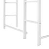 Twin Metal Loft Bed with 2 Shelves and one Desk