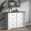 6 DrawersTall Dresser for Bedroom Vertical Storage Tower Wood Top Closets