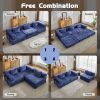 Compression Sofa,Convertible Floor Sofa Bed with Fixed-Shape Frame, Boneless Modular Sectional Sofa,No Assembly Required,Chenille fabric