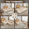 Compression Sofa,Convertible Floor Sofa Bed with Fixed-Shape Frame, Boneless Modular Sectional Sofa,No Assembly Required,Chenille fabric