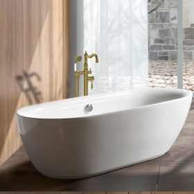 Freestanding Bathtub Faucet with Hand Shower (Color: as Pic)